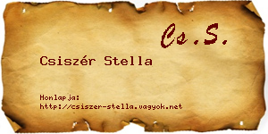 Csiszér Stella névjegykártya